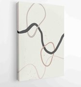 Earth tones organic shape Art design for poster, print, cover, wallpaper, Minimal and natural wall art. 4 - Moderne schilderijen – Vertical – 1868903791 - 50*40 Vertical