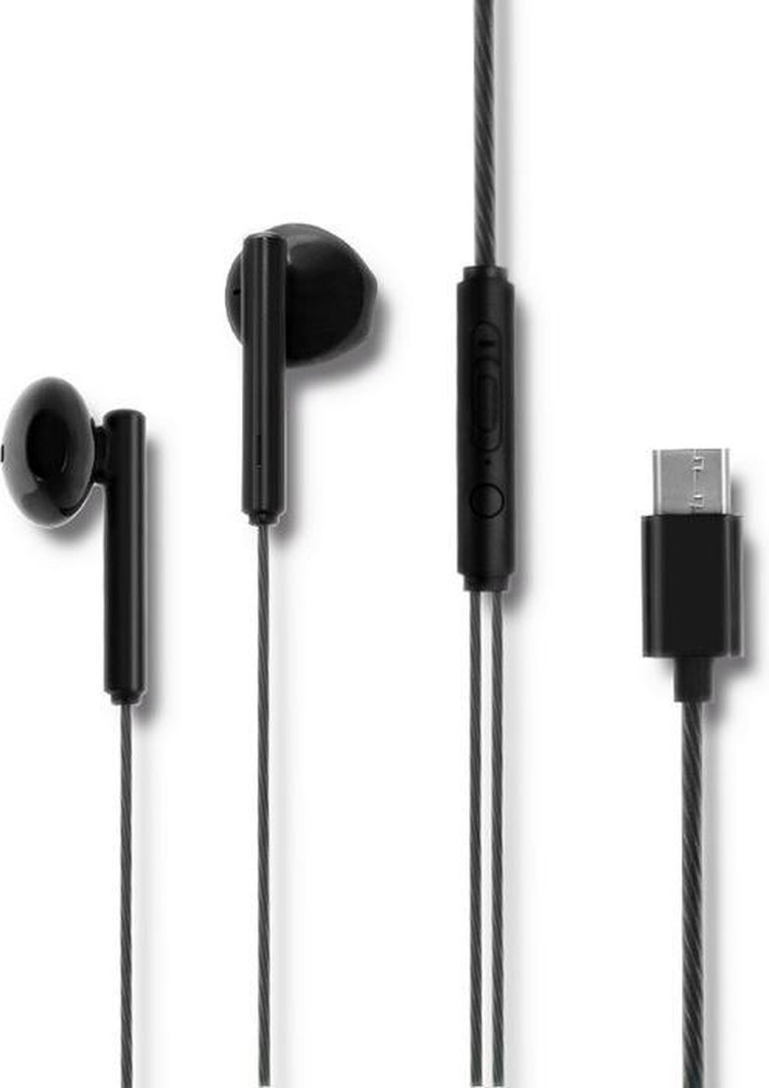 Qoltec In-ear koptelefoon met microfoon | Zwart.