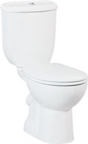 Creavit Sedef P-Trap Duoblok Toiletpot Met RVS Sproeier (Bidet) Wit