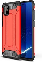 Armor Hybrid Back Cover - Samsung Galaxy Note 10 Lite Hoesje - Rood