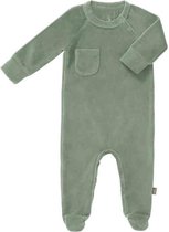 Fresk pyjama velours met voet Forest green - Newborn - maat 50/56