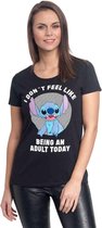Disney Lilo & Stitch Dames Tshirt -XS- Adult Zwart