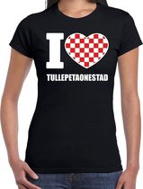 Carnaval I love Tullepetaonestad t-shirt zwart voor dames S