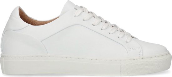 Sacha - Dames - Witte leren lage sneakers - Maat 39 | bol.com