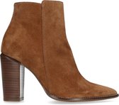 Sacha - Dames - Cognac enkellaarsjes met hak - Maat 37