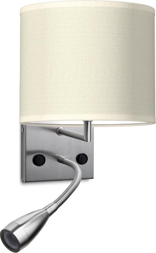 Home Sweet Home wandlamp Bling - wandlamp Read inclusief lampenkap en LED Leeslamp - lampenkap 20/20/17cm - geschikt voor E27 LED lamp - warm wit