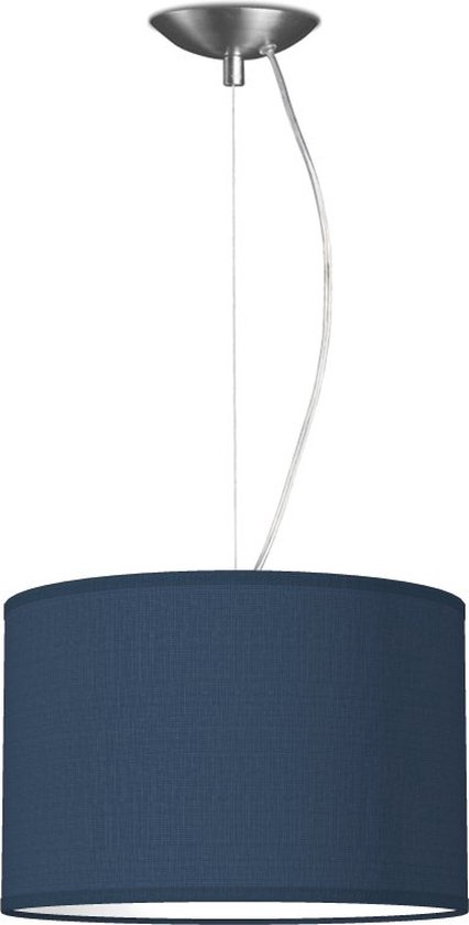 Home Sweet Home hanglamp Bling - verlichtingspendel Deluxe inclusief lampenkap - lampenkap 30/30/20cm - pendel lengte 100 cm - geschikt voor E27 LED lamp - donkerblauw