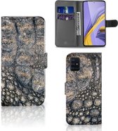 Samsung Galaxy A51 Telefoonhoesje met Pasjes Krokodillenprint