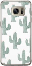 Samsung Galaxy S7 Edge siliconen hoesje - Cactus print