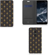 Nokia 5.1 (2018) Hoesje met Magneet Franse Lelie