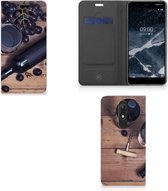 Nokia 5.1 (2018) Flip Style Cover Wijn