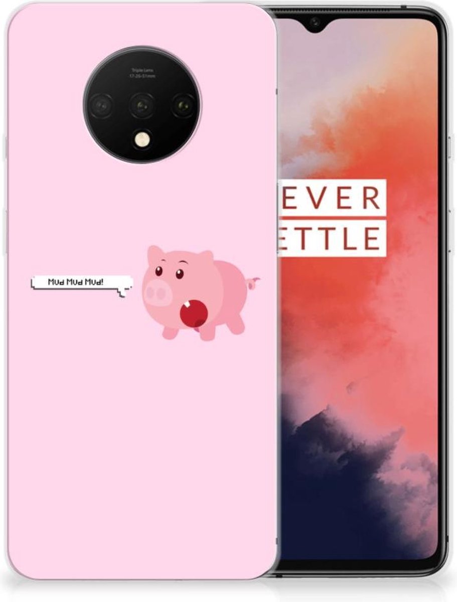 OnePlus 7T Telefoonhoesje met Naam Pig Mud
