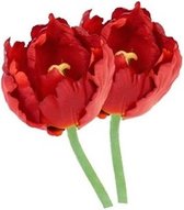 2x Rode tulp 25 cm - kunstbloemen