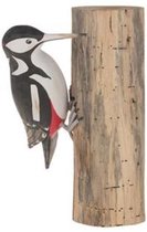 Figuren - Woodpecker On Stem Wood  14x14x8cm