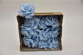 Kunstbloemen En Overige - Elegant Rose - S'blue 8 Cm - Wbx 12 Pcs