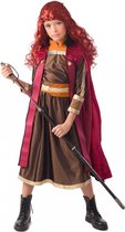 LUCIDA - Bordeaux rood prinses strijder kostuum voor meisjes - L 128/140 (10-12 jaar)