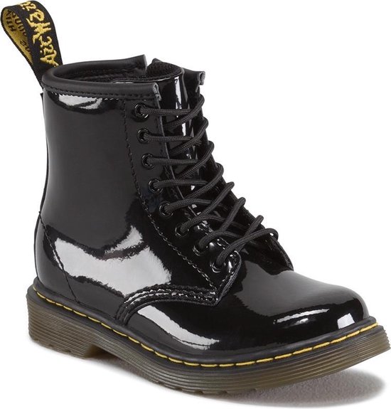 Dr. martens Brooklee Toddler Unisex Kinder Veterboots - Zwart lak - Maat 27  | bol.com