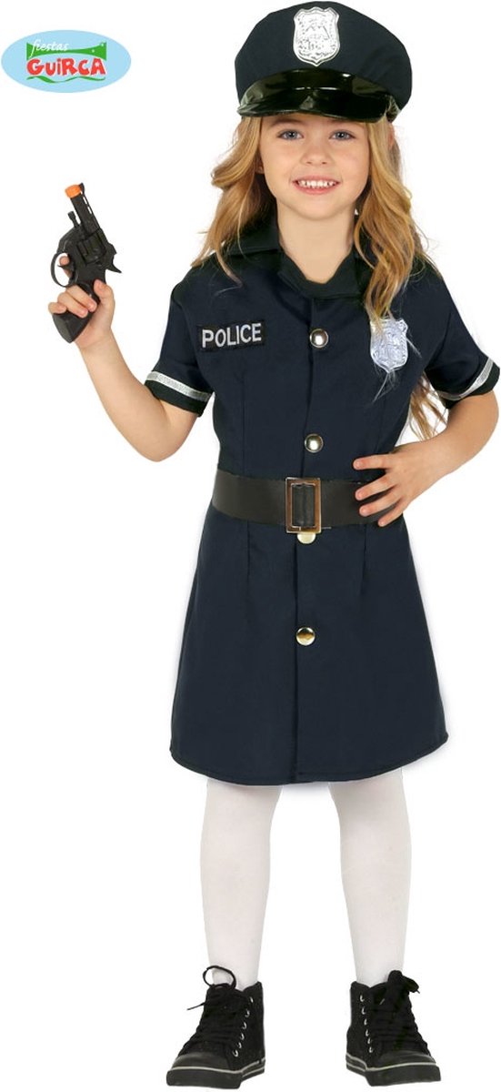 Politie agente verkleed set - jurkje - 3-delig - voor meisjes - carnaval kostuums 122/134 — cadeau in Spellen & Speelgoed - foto 5