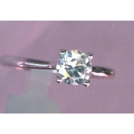 Twice As Nice Ring in zilver, solitaire 6 mm 60