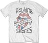The Rolling Stones - Europe 82 Heren T-shirt - S - Wit