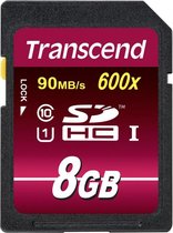 Transcend TS8GSDHC10U1 mémoire flash 8 Go SDHC MLC Classe 10