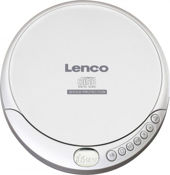 bol - Anti-Shock Lenco | Draagbare CD-MP3 - bescherming Speler CD-201SI met Zilver Discman