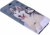 Samsung Galaxy S9+ 3D Hondje Design Book Hoesje Met Pasjesruimte & Magneet flapje