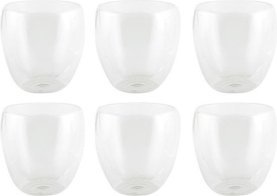 6x Luxe dubbelwandige theeglazen 200ml - Keuken accessoires - Koffie/thee  bekers en glazen | bol.com