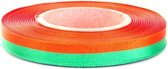 Medaille lint oranje/groen 25 mtr op rol 25 mm