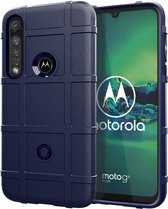 Hoesje voor Motorola Moto G8 Plus Case - Heavy Armor TPU Case - Blauw