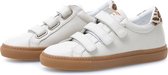 KUNOKA Jacky cream - Sneakers Dames - maat 40 - Bruin Ivoor