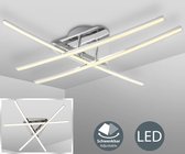 B.K.Licht - Design LED Plafondlamp - voor binnen - decoratiev woonkamer lamp - 3.000K - 2.400Lm - 24W