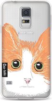 Casetastic Samsung Galaxy S5 / Galaxy S5 Plus / Galaxy S5 Neo Hoesje - Softcover Hoesje met Design - Little Cat Print