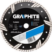 Graphite 57H630 Diamantschijf 230x22x6,0x3,1mm, Turbo, MPA EN13236