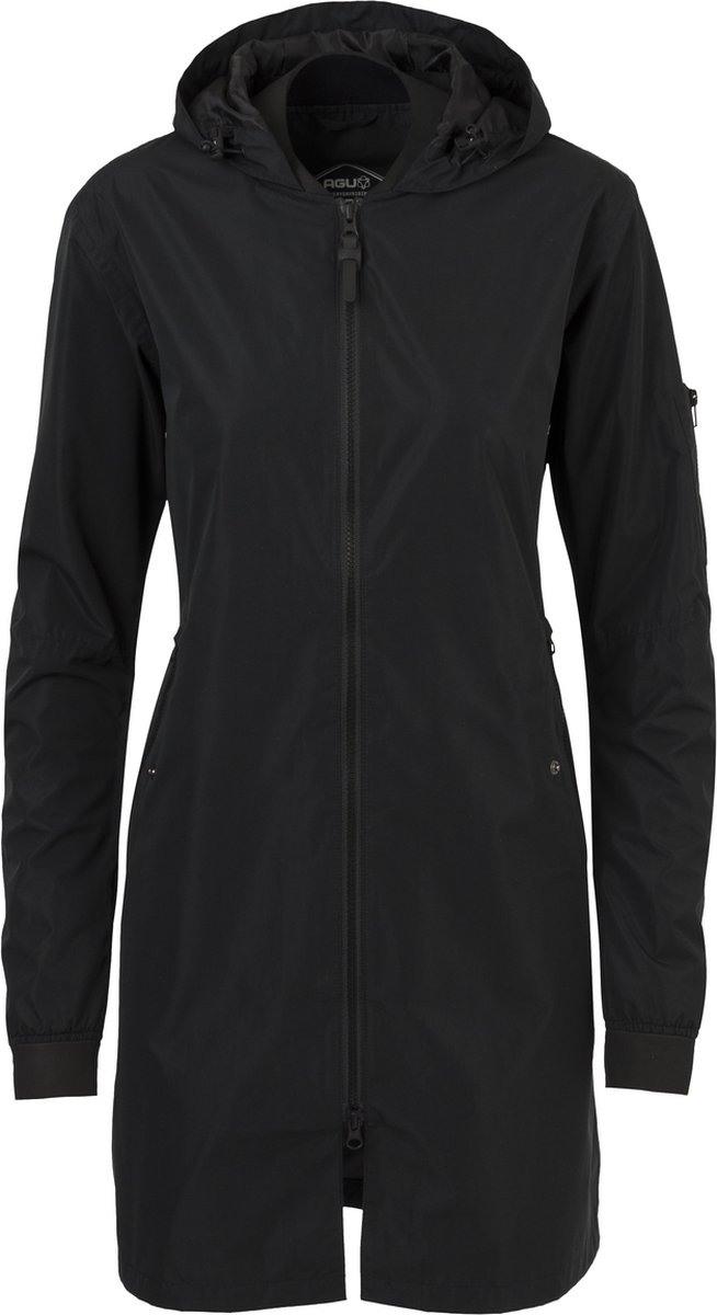 AGU Long Bomber Regenjas Urban Outdoor Dames Zwart