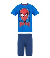 Spider Man Pyjama met korte mouw - blauw - Maat 140