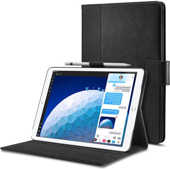 Spigen Case iPad Pro 10.5 inch (2017) hoes met Folio stand Zwart Lederen