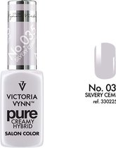VICTORIA VYNN™ Gel Nagellak - Gel Polish - Pure Creamy Hybrid  - 8 ml - Silvery Cement  - 035 - Grijs