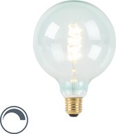 LUEDD E27 dimbare LED spiraal filament lamp G125 blauw 200 lm 2100K