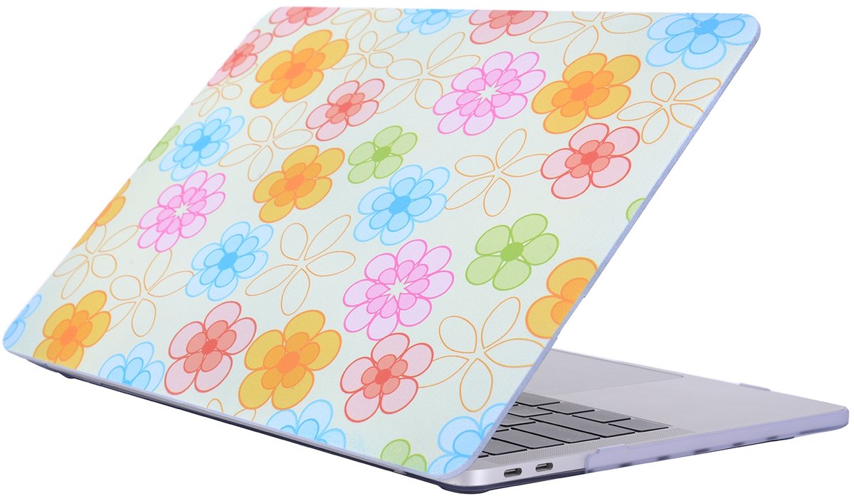 Mobigear Laptophoes geschikt voor Apple MacBook Pro 15 Inch (2016-2019) Hoes Hardshell Laptopcover MacBook Case | Mobigear Flowers - Model 42 - Model A1707 / A1990