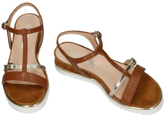 Softwaves -Dames - cognac/caramel - sandalen - maat 36 | bol.com