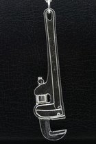 Zilveren Engelse sleutel - Moordenaar XL ketting hanger