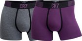 CR7 - Heren - 2-Pack Trunk Boxershorts  - Grijs - S