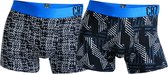 Cristiano Ronaldo 7 Trunk Microfiber  2-Pack Main Fashion Men Blue/White - Maat L