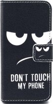 Apple iPhone 5/5s Portemonnee Hoesje Print Don't Touch My Phone