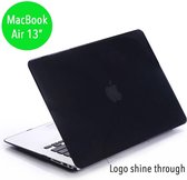 Lunso - Geschikt voor MacBook Air 13 inch (2010-2017) - cover hoes - Glanzend Zwart - Vereist model