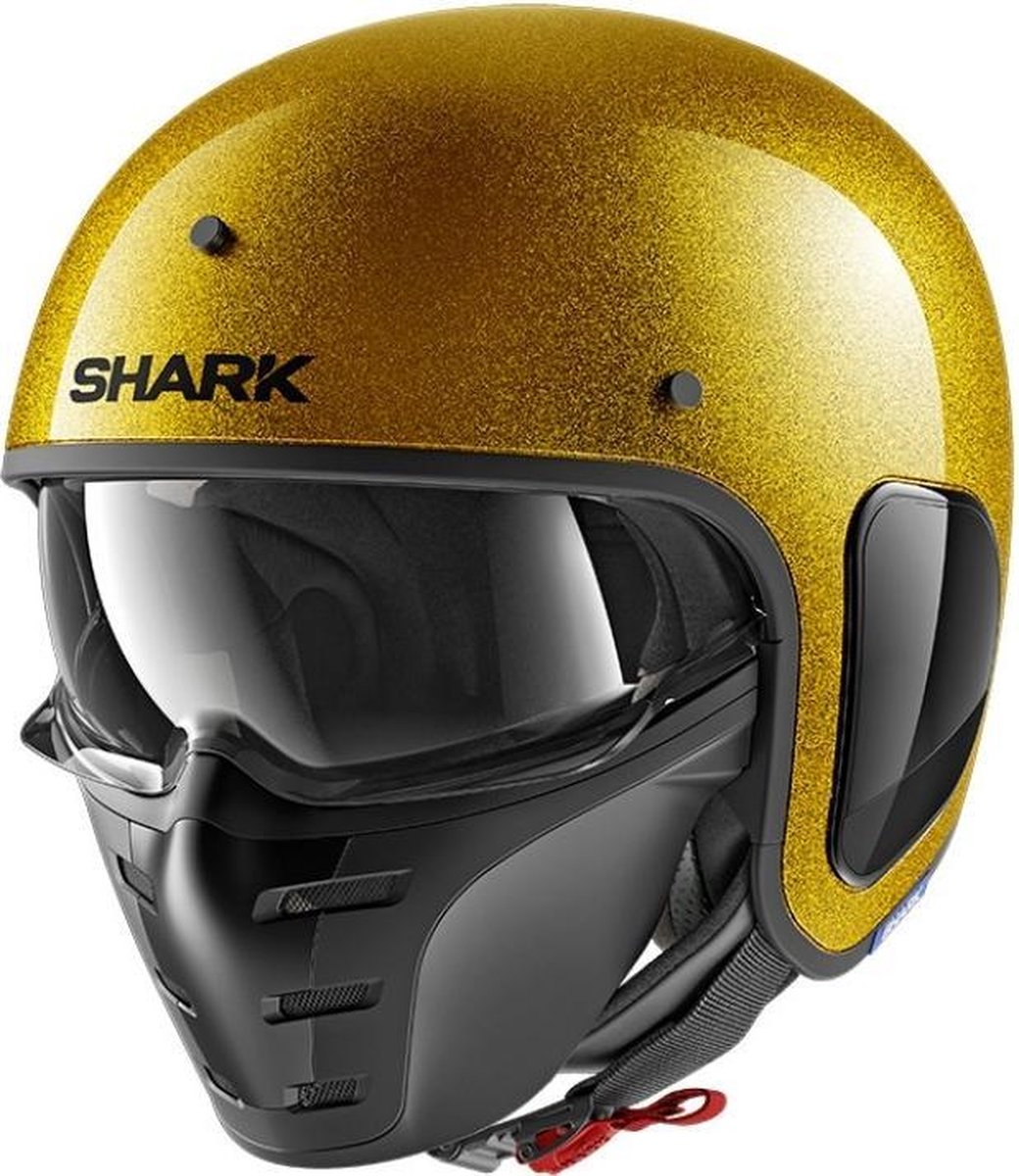 Shark S-Drak Blank Glitter Goud Jethelm - Motorhelm - Maat S