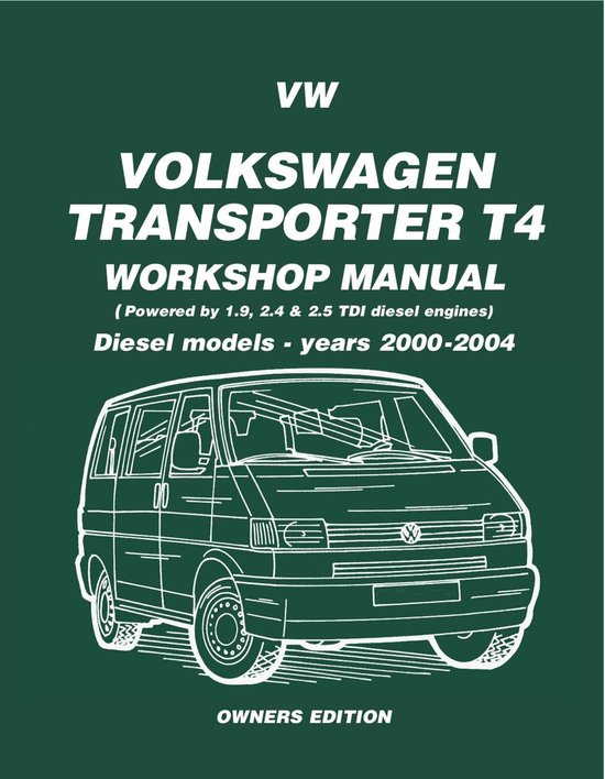 VW Transporter T4 Workshop Manual Diesel 2000-2004 - cover