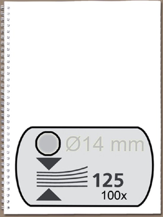 GBC IB1608 metalen draadrug 10 mm zilver (100 stuks