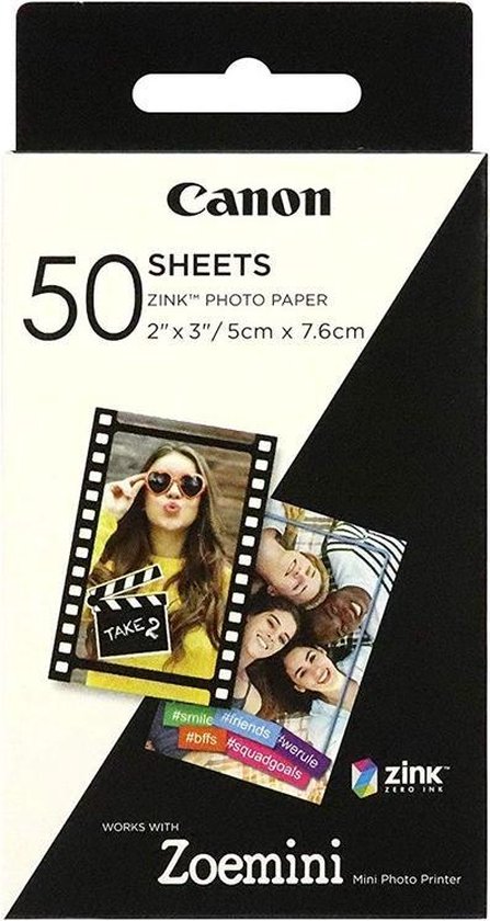 Canon ZINK Zelfklevend Fotopapier - Pak van 50 sheets